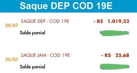 saque dep cod 99.